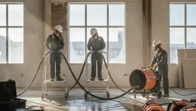 Stockton, CA water damage restoration team responding to an emergency home service call