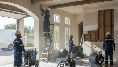 Water damage restoration team serving Stockton, CA for fast cleanup and drying services