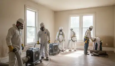 Water damage restoration team in Stockton, CA providing professional cleanup and repair services