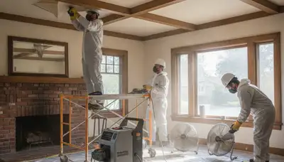 Water damage restoration team in Stockton, CA providing emergency cleanup and repair services
