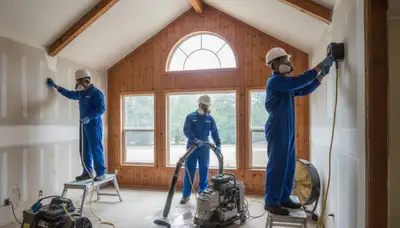 Water damage restoration team in Stockton, CA providing emergency cleanup and drying services