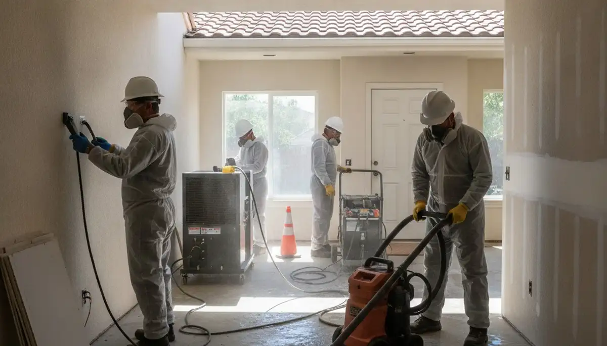 Water damage restoration team serving Stockton, CA for emergency cleanup and property drying