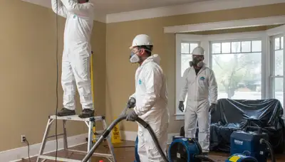 Water damage restoration team in Stockton, CA providing emergency cleanup and drying services