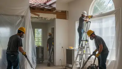 Water damage restoration team serving Stockton, CA for emergency cleanup and repair