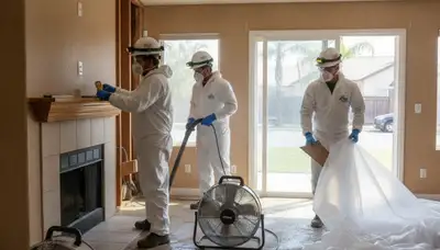 Water damage restoration team in Stockton, CA providing professional cleanup and drying services