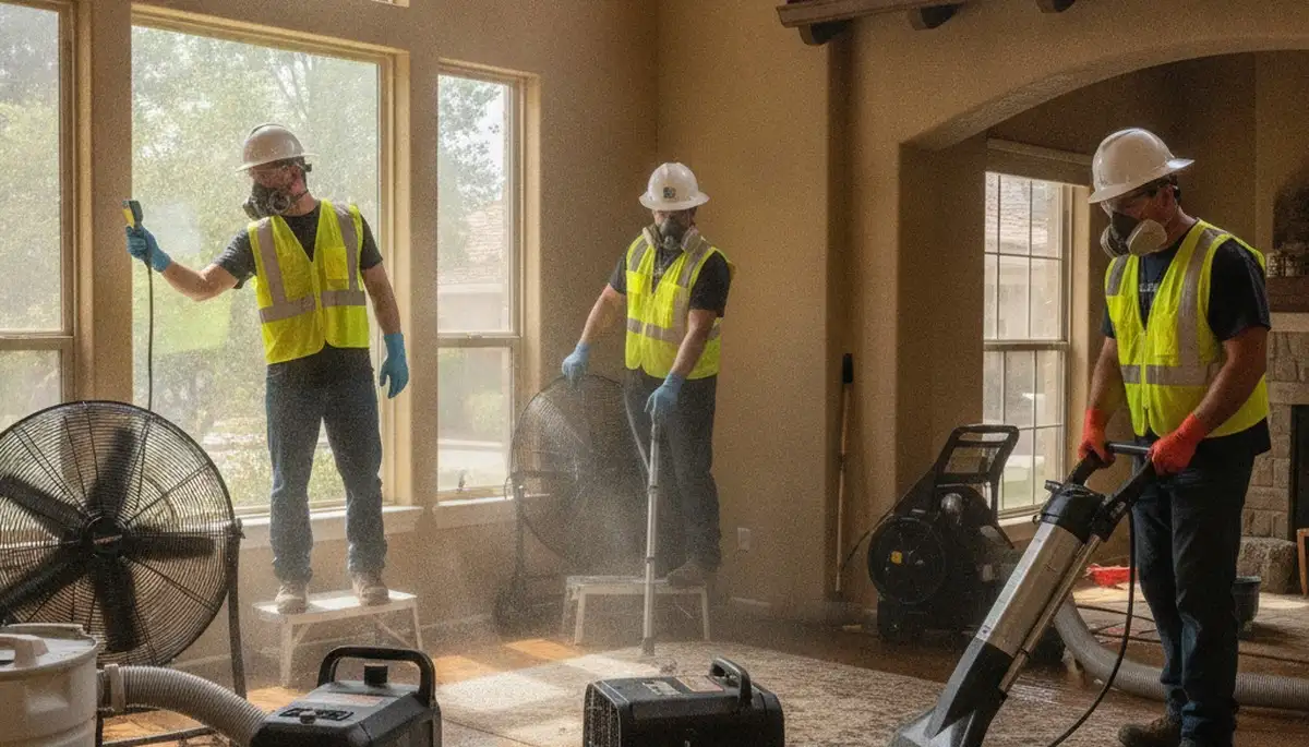 Water damage restoration team serving Stockton, CA for emergency cleanup and repair
