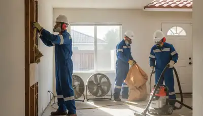 Water damage restoration team serving Stockton, CA for fast water extraction and drying