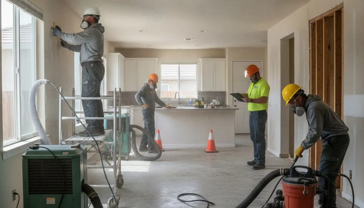 Water damage restoration team serving Stockton, CA for emergency cleanup and drying
